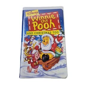 Disney Winnie the Pooh and Christmas Too VHS Tape NTSC Standard